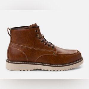 Steve Madden Dillox Lace Up Boots In Cognac